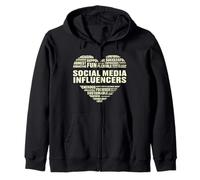Love Heart Facts Social Media Influencers Lover Screen Life Zip Hoodie