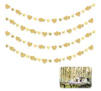 Love Heart Garland, Hanging Streamers, Heart Hanging Streamer, Hanging Decorations for Wedding, Engagement, Birthday, Bridal Shower, Anniversary, Valentine's Day Decorations