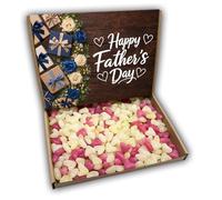 Love Heart Jelly Beans Fathers Day Sweets Gift Box Hamper (RUSTIC FATHERS DAY FRONT)