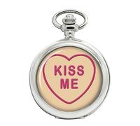 Love Heart Kiss Me Pocket Watch