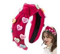 Love Heart Knot Headband, Wide Knot Headbands, Fashionable Spa Headband, Face Wash Headband, Comfortable, Soft Hair Wrap for Spa, Seasonal Love Heart Decorations