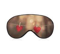 Love Heart Label Eye Mask, Side Sleeping Mask Light Blindfold Sleeping Mask Nose Pad and Elastic Band for Children Women and Men
