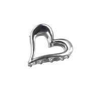 Love Heart Metal Hair Claw,Heart Ponytail Claw Clip,Geometric Shark Clip,Elegant Hollow Shark Clip,Sweet Cute Hair Clip for Women(silver)