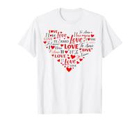 Love Heart Multilingual I Love You Romantic Valentine's Day T-Shirt
