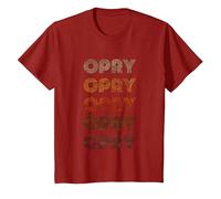 Love Heart Opry Tee Grunge Vintage Style Black Opry T-Shirt, Youth, Cranberry Red, Medium