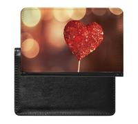 Love Heart Passport Cover Protector Rfid Blocking Passport Holder Id Card Holder Secure Travel Wallet Organizer for Passport Tickets Credit Cards, style, One Size