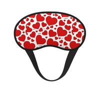 Love Heart Premium Eye Mask â€“ Soft Satin Sleep Mask with Full-Print Front Design, 100% Polyester Shade Eye Cover for Travel, Meditation, Yoga & Night Rest