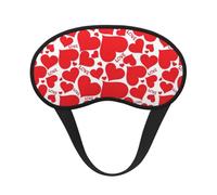 Love Heart Print Blackout Sleep Mask, with Adjustable Strap for Travel, Night Work, Nap, Office