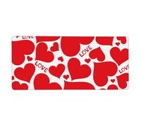 Love Heart Print Large Gaming Mouse Pad (90x40cm / 36x16in) Extended Desk Mat for Gaming & Work