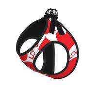 Love Heart Print Reflective No Choke Pet Vest Harness,Adjustable Soft Padded Dog Harness With Easy Control Handle