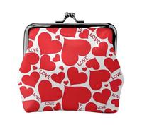 Love Heart Printing Minimalist Travel Wallet, Small Storage Pouch for Hiking Trips and Outdoor Excursions