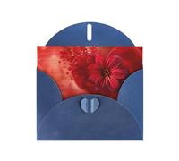 Love Heart Prints Pearl Paper Horizontal Festival Greeting Card for Birthday Cards and All Occasions, Blue