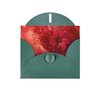Love Heart Prints Pearl Paper Horizontal Festival Greeting Card for Birthday Cards and All Occasions, Dark Green
