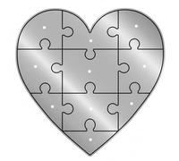 Love Heart Puzzle Cutting Dies, Love Jigsaw Background Die Cuts Metal Embossing Stencils Template Mould for Card Scrapbooking & DIY Craft Album Paper