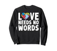 Love Heart Puzzle Piece Autism Spectrum Disorder Awareness Sweatshirt