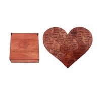 Love Heart Puzzles, 20 Reasons Why I Love You Wooden Puzzle Heart in Storage Box, Romantic Valentines Day Her, with Birch Material for DIY