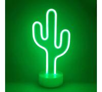 Love Heart Rainbow LED Neon Light Sign Lamp Freestanding Lighting USB or Battery Powered Night Light Room Home Decor Bar Party Lights Birthday Gift Xmas Wedding Lamps (Cactus)