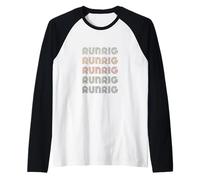 Love Heart Runrig Tee Grunge Vintage Style Black Runrig Raglan Baseball Tee