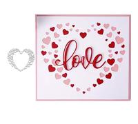 Love Heart Shape Chain Metal Die Cuts Cutting Dies Paper Cards Cutting Dies Cut Stencils for DIY Embossing Card Making Book Tags Decorative Paper Dies Scrapbooking