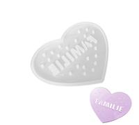 Love Heart Shape, Large Heart Resin Light Light Silicone Shape, Smooth and Uncovered Craft Cast Form for Wedding Decoration, Family Decoration and Celebrate