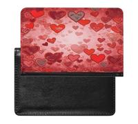 Love Heart Shape Passport Holder Cover Passport Cover Protector Essentials with Credit Card Slots Slim Travel Wallet Covers Documents Organizer Protector for Man&Women