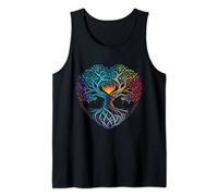 Love Heart Shaped Celtic Tree Of Life Tree Art Tank Top