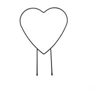 Love Heart-Shaped Round Plant Trellis Support Frame, 3-Pack, Vine Climbing Rack for Flowers and Tomatoes, Steel Core with Plastic Coating, Rugged Tall Design for Garden Use(Heart-shaped)