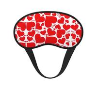 Love Heart Sleep Masks Silky Eye Cover Soft Satin Blindfold Elastic Strap Night Eye Shade for Women Men