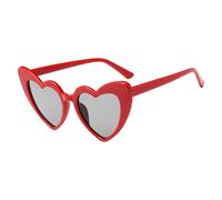Love Heart Sunglasses - Oversized Retro Glasses, Colorful Trendy Eyewear | Portable Vintage Tinted UV Protection Glasses, Festival Candy Color Shades, Statement Style at Events