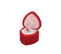 Love Heart Teddy Bear Red Celebration Heart Gift Boxed Glass Present Girlfriend Boyfriend BF GF Wife Christmas Valentines Day (I Love You)