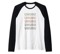 Love Heart Uhuru Tee Grunge Vintage Style Black Uhuru Raglan Baseball Tee
