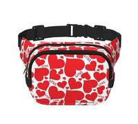 Love Heart Unisex Fashion Waist Packs, Stylish Fanny Packs for Workouts, Running, Traveling, and Hiking
