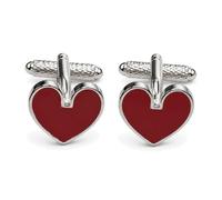 Love Heart Valentines Day Cufflinks In Deluxe Gift Box