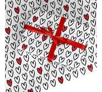 Love Heart Wrapping Paper - Romantic Pattern Gift Wrap for Valentines, Anniversary, Birthday, Wedding, Mother's Day - Eco Friendly Premium Recyclable - 2 Sheets (50x70cm)