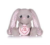Swizzels Love Hearts "It's A Girl" Baby Buttons Bunny 7" (18cm) Plush Soft Toy for Newborn Babies