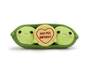 Love Hearts 23cm (9") Hap-pea Birthday Plush Soft Toy - Brand New Sealed