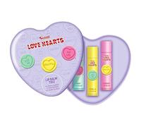 LOVE HEARTS 3 x LIP BALM TUBES - CHERRY, MINT & VANILLA