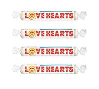 Love Hearts 39g (Pack of 4) Multipack Rolls - Fizzy Fruit Sweets Candy