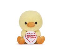 37510 Swizzels Love Hearts 18cm (7-Inch) Baby Chick ‘I Think You'RE Egg-CELLENT' Plush Soft Toy