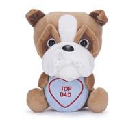 Posh Paws Swizzles Love Hearts 18cm Bruce the Bulldog 'TOP DAD' Soft Toy (7-Inches)