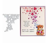 Love Hearts Bubbles Frame Dies Metal Die Cuts, Valentine's Frame Cutting Dies Cut Stencils for DIY Scrapbooking Cards Photo Album Decorative Embossing Paper Dies for Scrapbooking Card Making