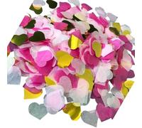 Love Hearts Confetti Small Wedding Ornament Throwing Supplies Lightweight Balloon Fill Paper Table Pink+Rose Red+Gold
