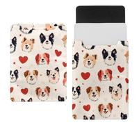 Love Hearts Dogs Laptop Sleeve 13.8x10.2in Laptop Case Bag Dutch Celvet Lining Computer Bag Cover