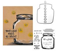 Love Hearts Drifting Bottle Dies and Stamp Sets for Card Making Welcome Home,Your Light Makes All Bright,Words Clear Rubber Stamp for DIY Scrapbooking Paper Crafting Handmade Crafts