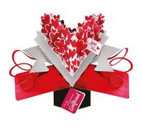 Love Hearts Gorgeous Girlfriend Pop Up Card Valentine's, Birthday, Any Occasion POP048V06