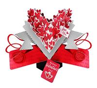 Love Hearts Happy Valentine's Day Greeting Card 3D Pop Up Cards