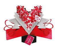 Love Hearts Happy Valentine's Day Pop Up Card 3D Greeting Cards POP048V01
