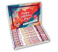 Love Hearts Happy Valentines Day Sweets Gift Box Hamper (RETRO VALENTINES FRONT)
