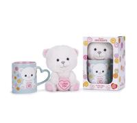 Posh Paws Swizzels Love Hearts Bronte 'I Love You' Bear 11OZ Mug & Plush Gift Set, Blue, 37742