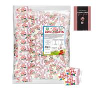 Love Hearts Mini Rolls Bulky Individually Wrapped Candy Roll 3kg Retro Love Heart Sweets - for Birthday, Halloween Trick or Treat, Christmas Stocking Filler for School or Office, Valentines Gift
